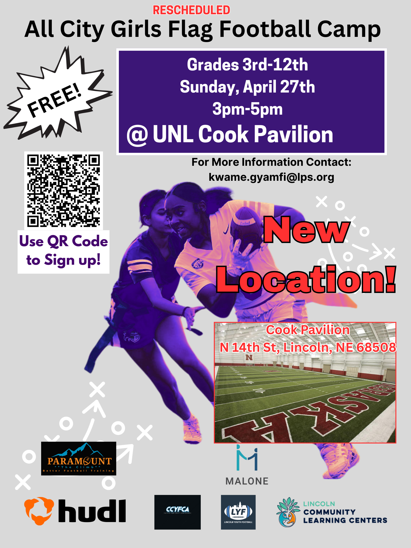 GIRLS FLAG FOOTBAll Cook Malone 2023 Juneteenth Event